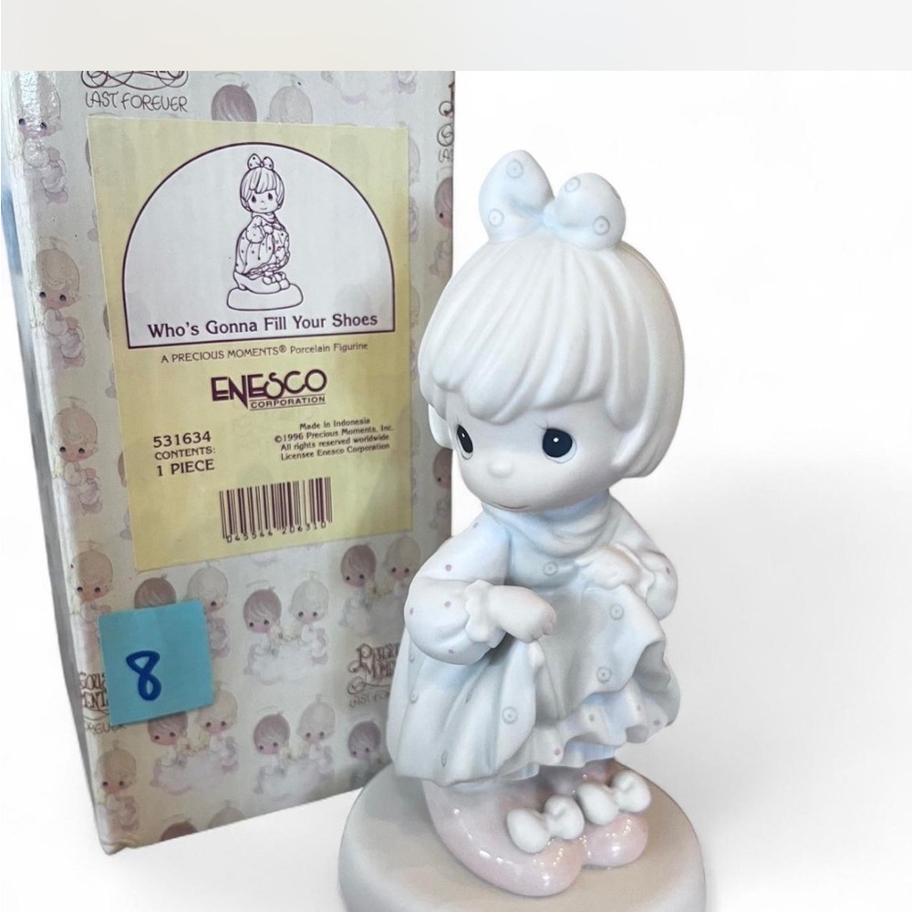 Precious Moments Porcelain Figurine - ‘Whose Gonna Fill your shoes’